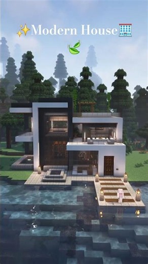 Minecraft tutorial | Modern house.🏡✨