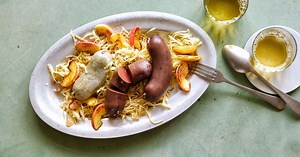Blut- und Leberwurst mit Apfel-Kohl-Salat