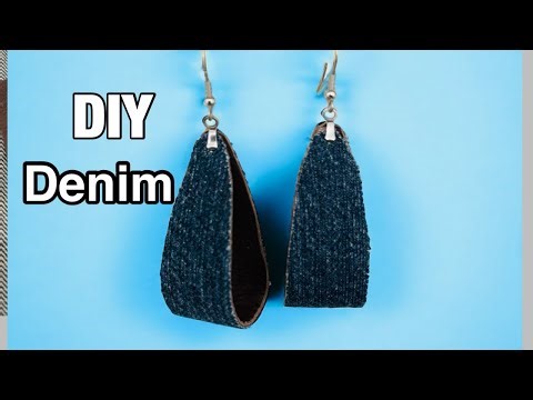 How to make Denim Earrings
