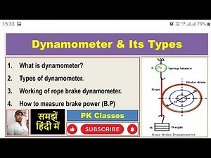 Dynamometer and Types of dynamometer(हिन्दी)