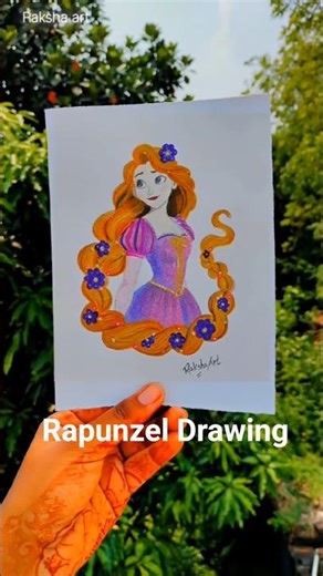 Rapunzel Drawing #shorts #rapunzel
