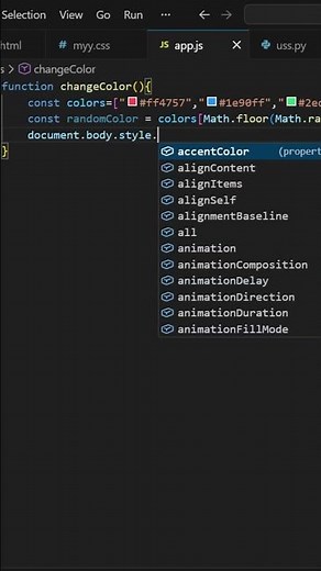 A magical button in VS code||how to make a magical butten in vs code #shorts #shortfeed #coding