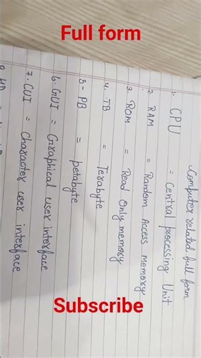 some computer related full form