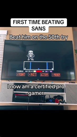 Beating Sans in Undertale: Pro Gamer's 50th Attempt