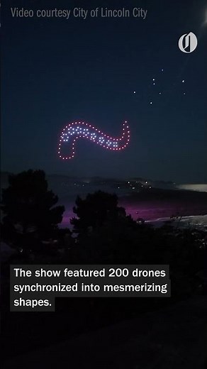 Lincoln City, Oregon hosts its first drone firework show