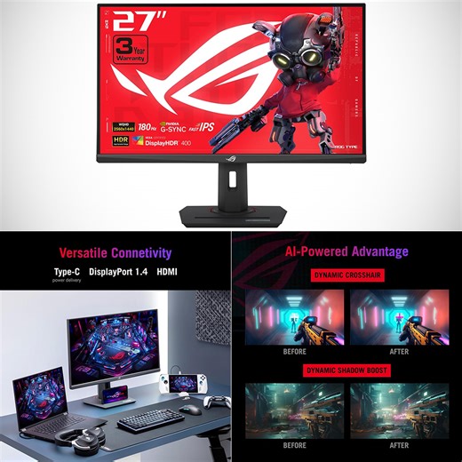 Don't Pay $299, Get a 27″ ASUS ROG Strix XG27ACS IPS Gaming Monitor for $199 Shipped