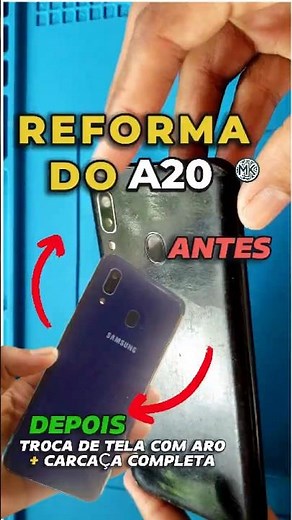 I refurbished the bricklayer's Samsung A20! Screen and casing replacement 🛠️📱