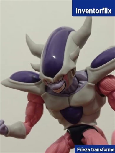 Frieza 2 form transforms into 3 form #dragonballz #shfiguarts #anime #frieza #aivideo