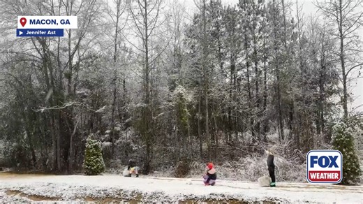LET IT SNOW ❄️: It was a rare snowy Sunday in Macon, Georgia, as a winter storm system passed through the region. Some areas saw up to 2 inches of snow. | FOX Weather