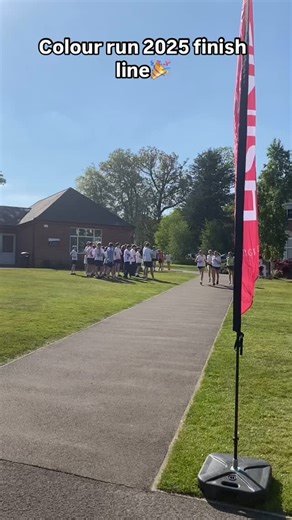 The 100% Colour Run finish line!🎉 Well done to all that completed the run today, it was a fantastic afternoon throwing paint and running around our beautiful grounds in the sun🏃🏃‍♀️ ☀️ #PangCollSport #ColourRun #Charity #PangCollCharity #PangCollTraditions | Pangbourne College