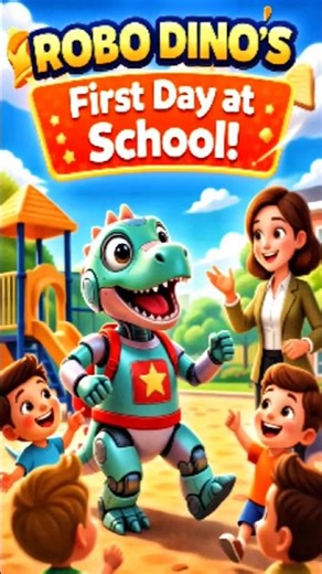 Robo Dino’s First Day at School 🤖🦖 | Fun Animated Short