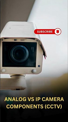 Analog vs IP Camera Components | CCTV System Difference in One Chart #shorts #viral #cctv