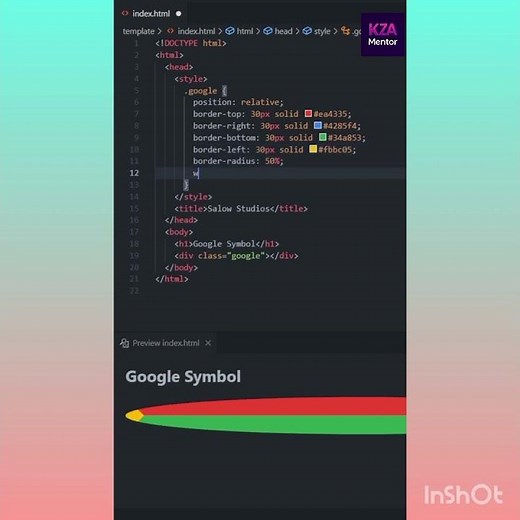 I Coded the Google Logo Using Only HTML & CSS! #webdesign #htmlcssjavascript #html #CSS#shorts