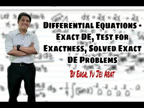 Differential Equations - Exact DE, Test for Exactness, Solved Exact DE Problems