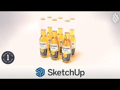 3D Modeling Beer Bottle [Part 1] [SketchUp Tutorial]
