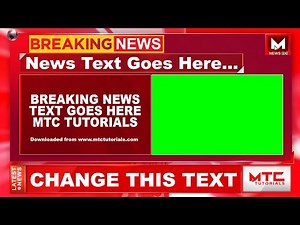 Green Screen Animated News Graphics For YouTube | Free One Minute Loop | MTC TUTORIALS