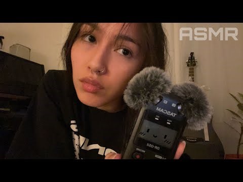 ASMR ☆ Tascam Mic Triggers (foam cover, gripping, scratching,..)