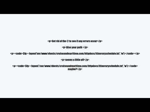 writing to a file using php ftp