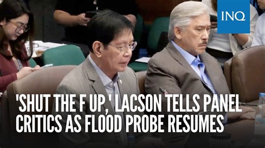Monday’s Senate Blue Ribbon Committee hearing opened with sharp remarks from its chair, Senate President Pro Tempore Panfilo “Ping” Lacson, as he defended the panel against “skeptics, detractors, and hijackers” amid its probe into the multibillion-peso corruption scandal involving flood control projects. READ: https://newsinfo.inquirer.net/2170139/lacson-to-critics-as-blue-ribbon-resumes-flood-probe-shut-the-f-up | INQUIRER.net