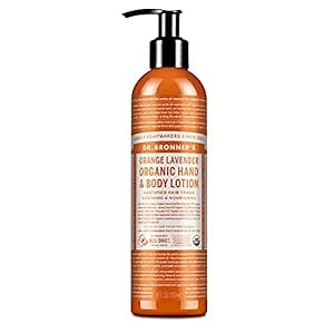 Dr. Bronner's Organic Lotion (Orange Coconut, 8 Ounce) – Organic Moisturizer for Hands, Face & Body – Vegan, Non-GMO