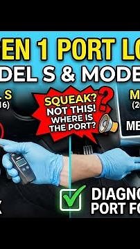 Tesla model x and s diagnostic port location and OBD adapter