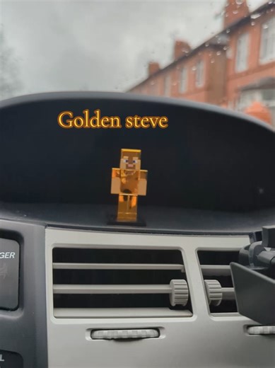 Driving with Golden Steve in Minecraft