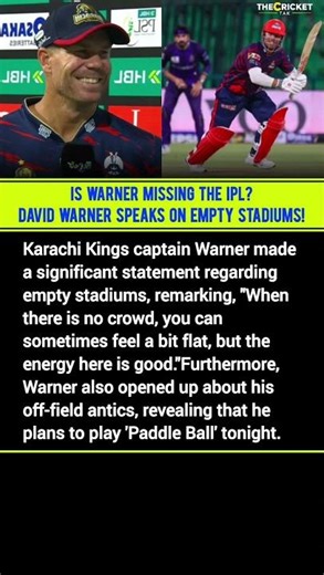 David Warner Speaks on Empty Stadiums 🏟️ | PSL2026 #psl