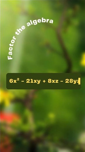 Grouping Method Factorizarion | Algebra Trick #mathshorts