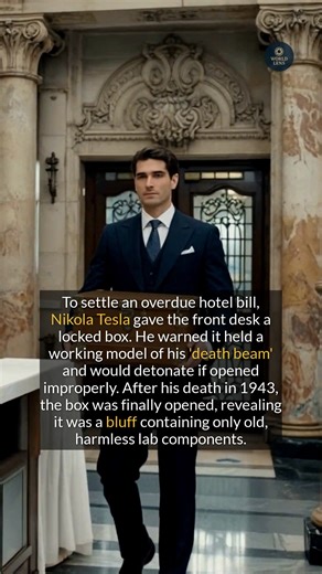 Nikola Tesla once paid a hotel bill with a mysterious box, claiming it held a 'death beam.' #history #facts #NikolaTesla #inventor | Global Highlights