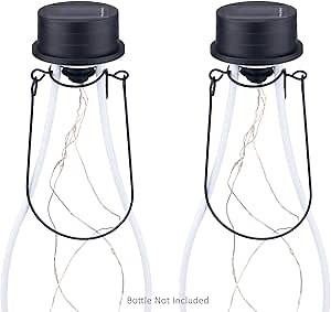 Vegaltair Solar Wine Bottle Lights Kit with Twinkling Fairy Micro Amber LED (Bottle Not Included), 1 Pack