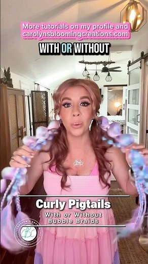Curly Pigtail Hair Tutorial With Bubble Braids