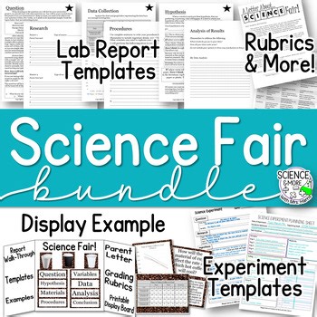 Science Fair (Lab Report, PowerPoint Guide, Experiment Templates, Rubrics)