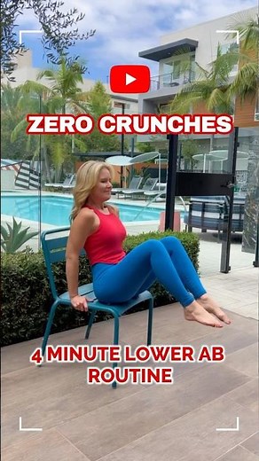🚫Zero Crunches ✅ 4 Minute Lower Ab Chair Exercise Routine