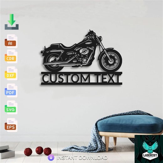 Custom Bike Vector Design – Garage Decor, CNC Plasma Metal Sign File (instant Download) - Etsy