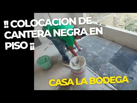 PLACING BLACK QUARRY ON THE FLOOR (Casa la bodega)