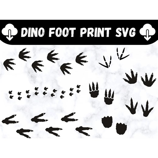 Dinosaur Footprint SVG Bundle: Dino Tracks for Cricut, Silhouette (digital Download) - Etsy
