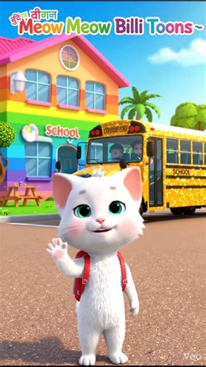 Meow Meow Billi School Picnic Adventure 🚌🌳 | Kids Cartoon in Hindi | 3D Animation Story for Children