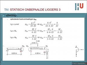 Toegepaste Mechanica - Statisch onbepaalde liggers 3