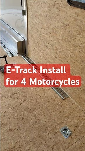 🏍 4 Motorcycles, No Problem! Harbor Freight E-Track Setup in My Camper Conversion #trailer #ctc