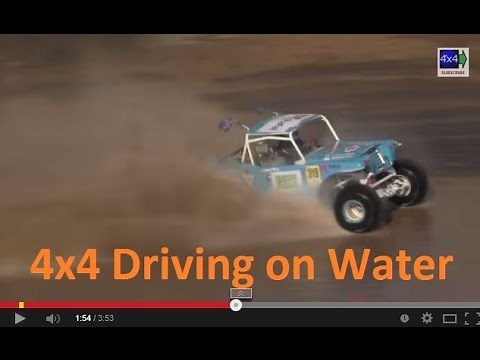 4x4 Driving on Water - Hydroplaning Video