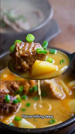 🔥 This Spicy Korean Beef Tteokbokki Soup Will Blow Your Mind 🤯 #healthybytes
