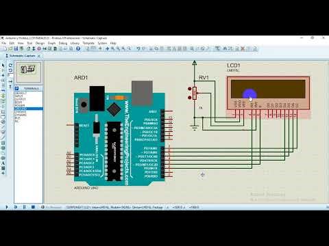 Arduino y Proteus LCD PARALELO