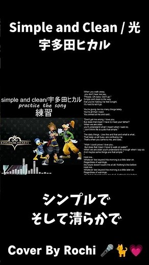 【Simple and Clean / 光】宇多田ヒカル KINGDOM HEARTS 主題歌 Cover By Rochi