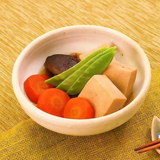 上品なお出汁が美味しい♪ 高野豆腐の炊き合わせのレシピ動画・作り方 | デリッシュキッチン