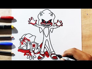 COMO DIBUJAR a SONIC EXE VS SONIC