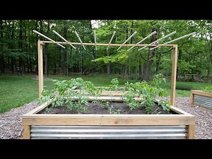 DIY Garden Trellis from PVC, String, and Plastic Clips
