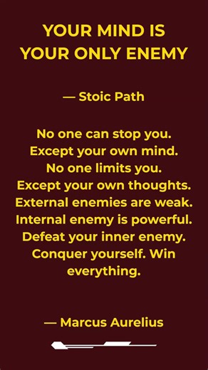 Your Mind Is Your Only Enemy