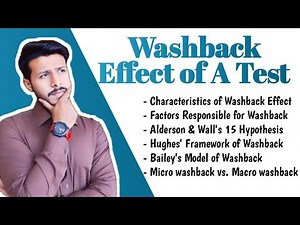 Washback Effect of a Test | Backwash Effect | Characteristics & Models of Washback Effect