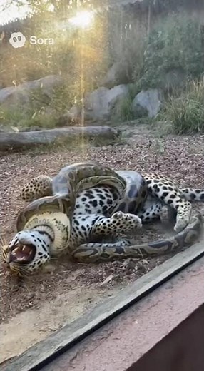 Leopard Trapped by Giant Python — Until This Happened