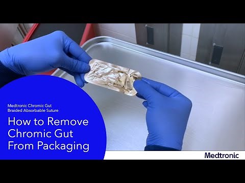 Medtronic Chromic Gut Suture Packaging In-Service - Removing the Product From Packaging
